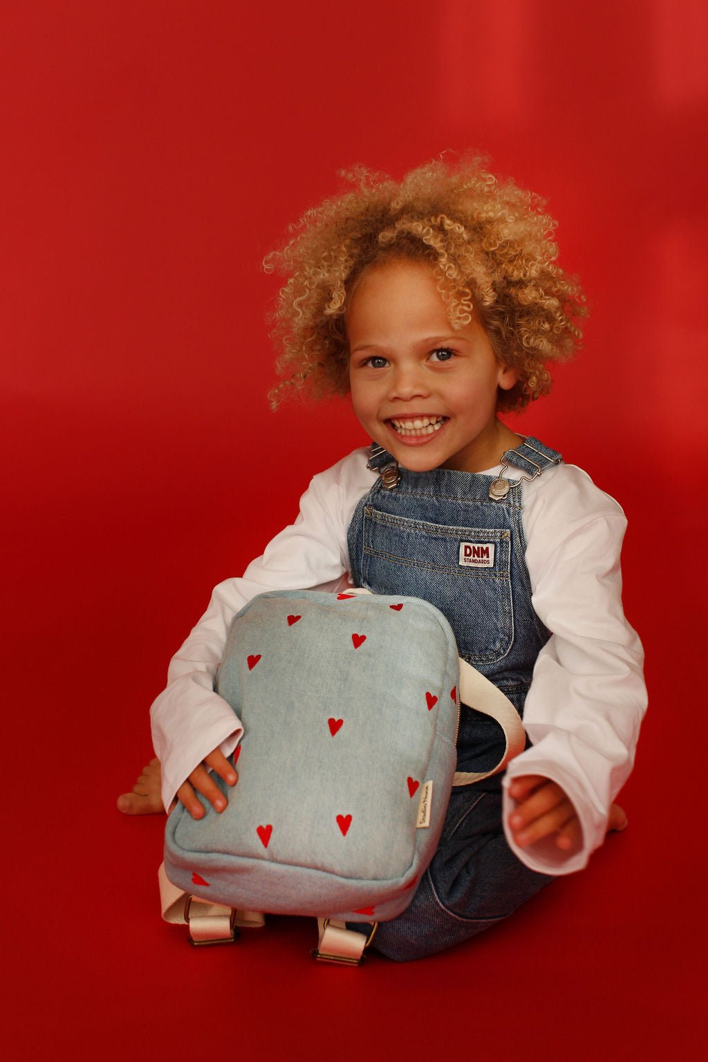 Dětský batoh STUDIO NOOS Denim Hearts - Se jménem | Lavly.cz