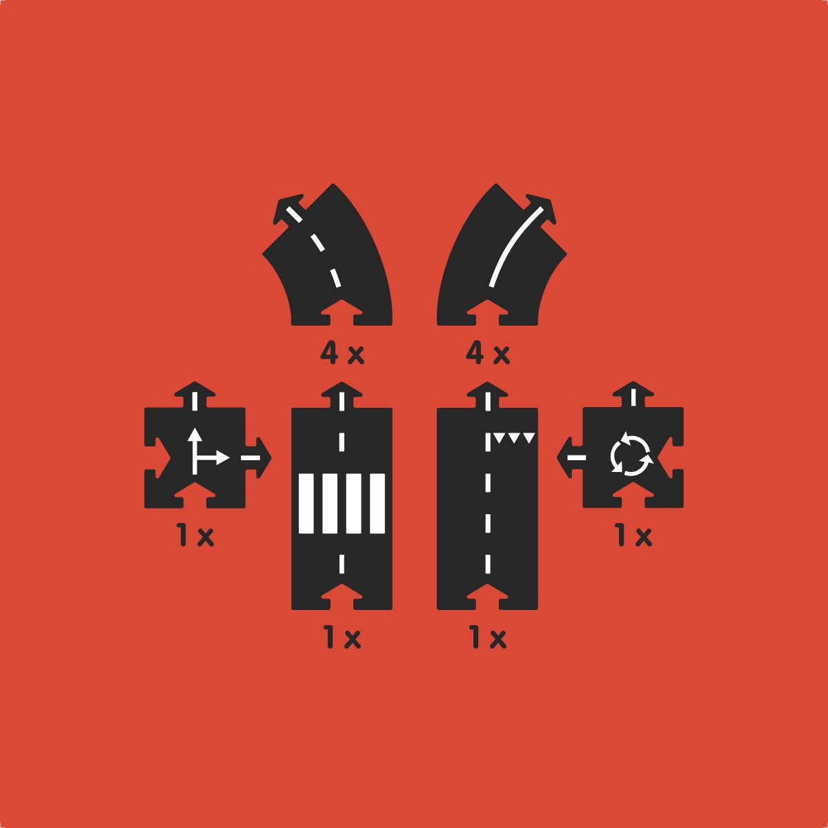 Gumová silnice WAY TO PLAY Ringroad 12 dílů | Stylové doplňky pro děti a ženy | Lavly.cz