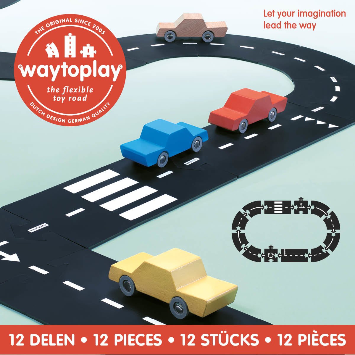 Gumová silnice WAY TO PLAY Ringroad 12 dílů | Stylové doplňky pro děti a ženy | Lavly.cz