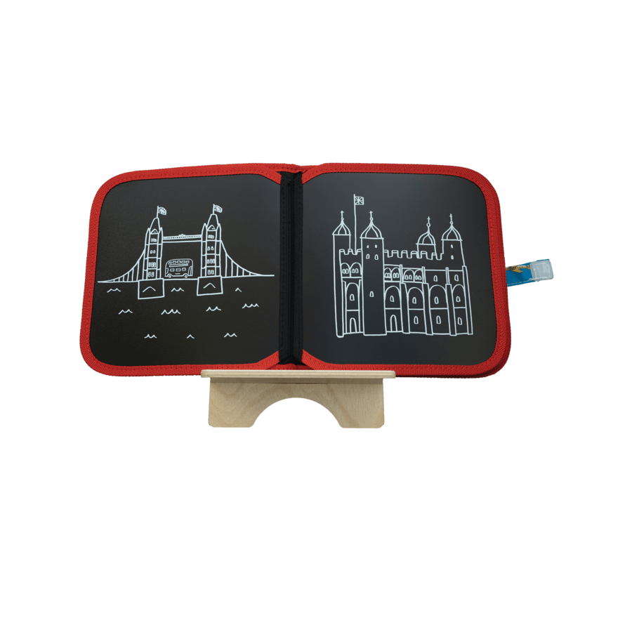 Kreslicí knížka s křídami/Omalovánka JAQ JAQ BIRD METROPOLE Londýn | Stylové doplňky pro děti a ženy | Lavly.cz