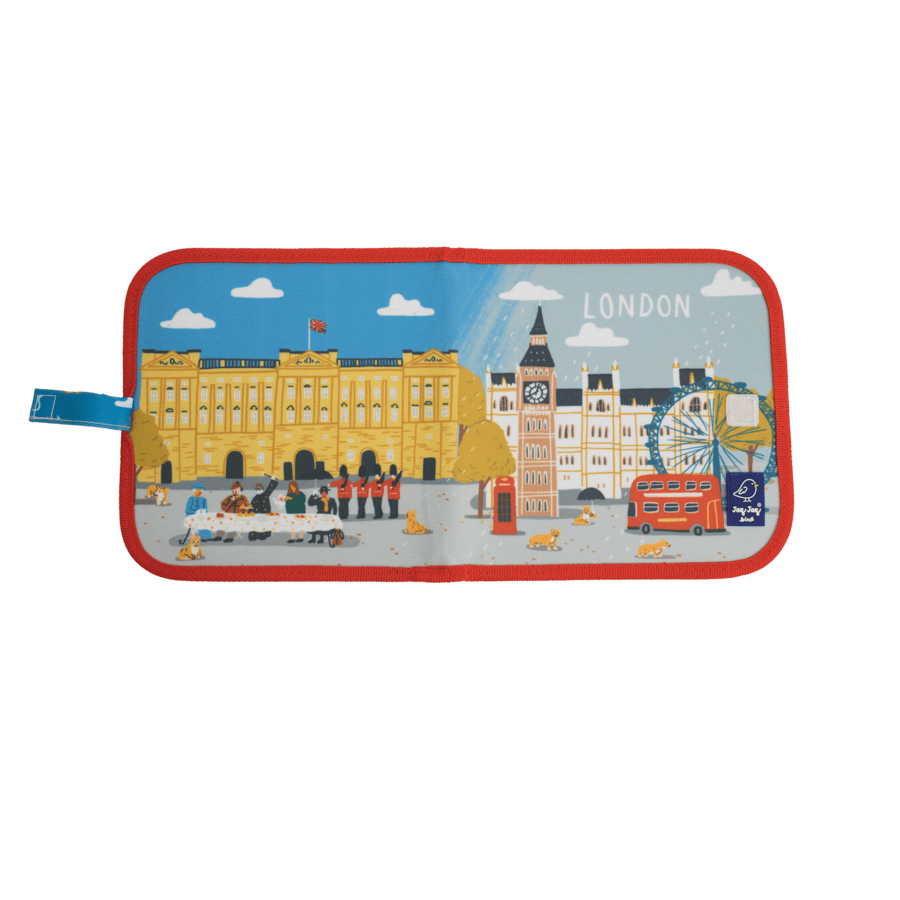 Kreslicí knížka s křídami/Omalovánka JAQ JAQ BIRD METROPOLE Londýn | Stylové doplňky pro děti a ženy | Lavly.cz