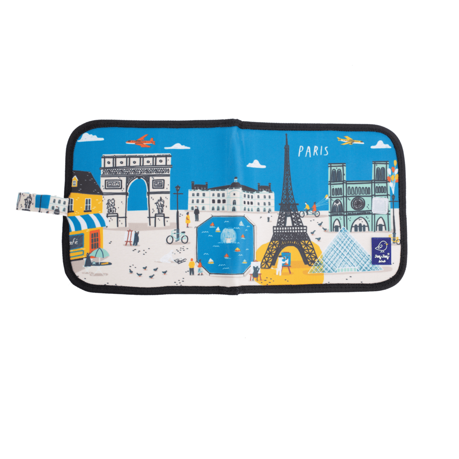 Kreslicí knížka s křídami/Omalovánka JAQ JAQ BIRD METROPOLE Paříž | Stylové doplňky pro děti a ženy | Lavly.cz