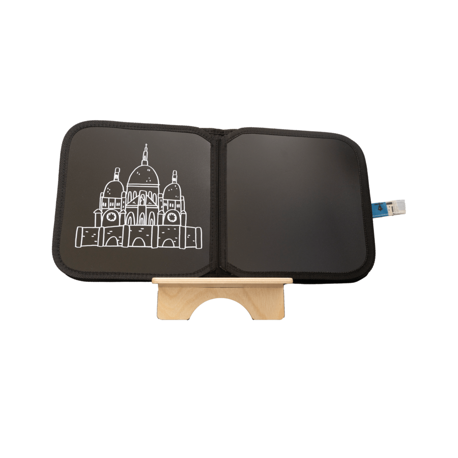 Kreslicí knížka s křídami/Omalovánka JAQ JAQ BIRD METROPOLE Paříž | Stylové doplňky pro děti a ženy | Lavly.cz