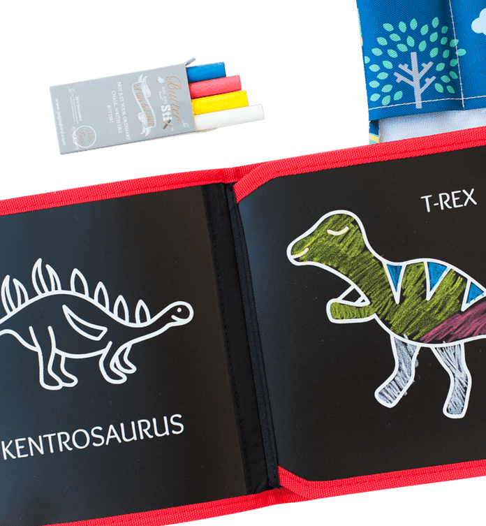 Omalovánka s křídami JAQ JAQ BIRD Dinosauři | Stylové doplňky pro děti a ženy | Lavly.cz