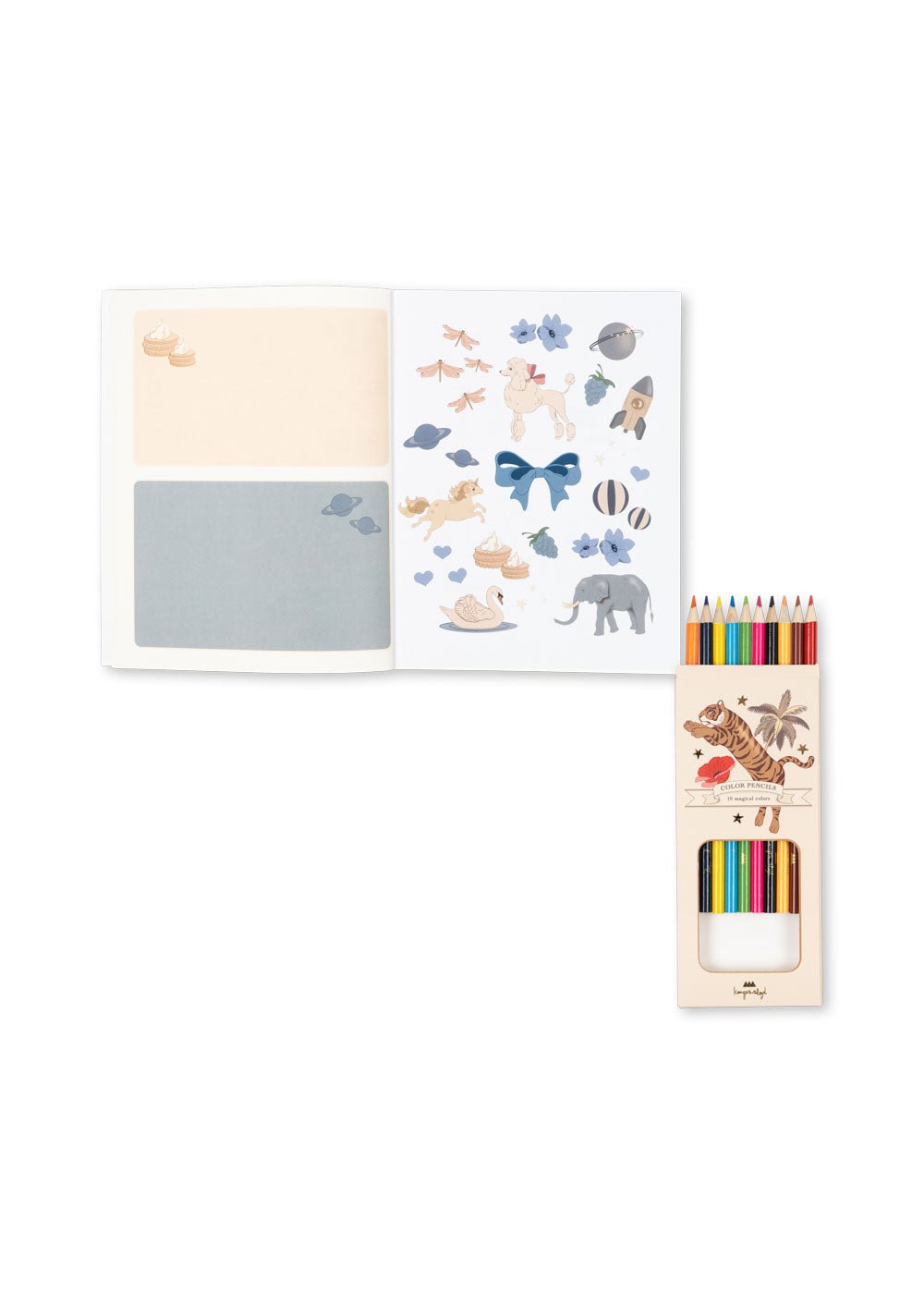 Activity Book s pastelkami KONGES SLOJD | Stylové doplňky pro děti a ženy | Lavly.cz