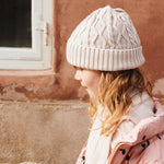 Čepice s copánkovým vzorem LIEWOOD Ezra Beanie Sandy | Stylové doplňky pro děti a ženy | Lavly.cz