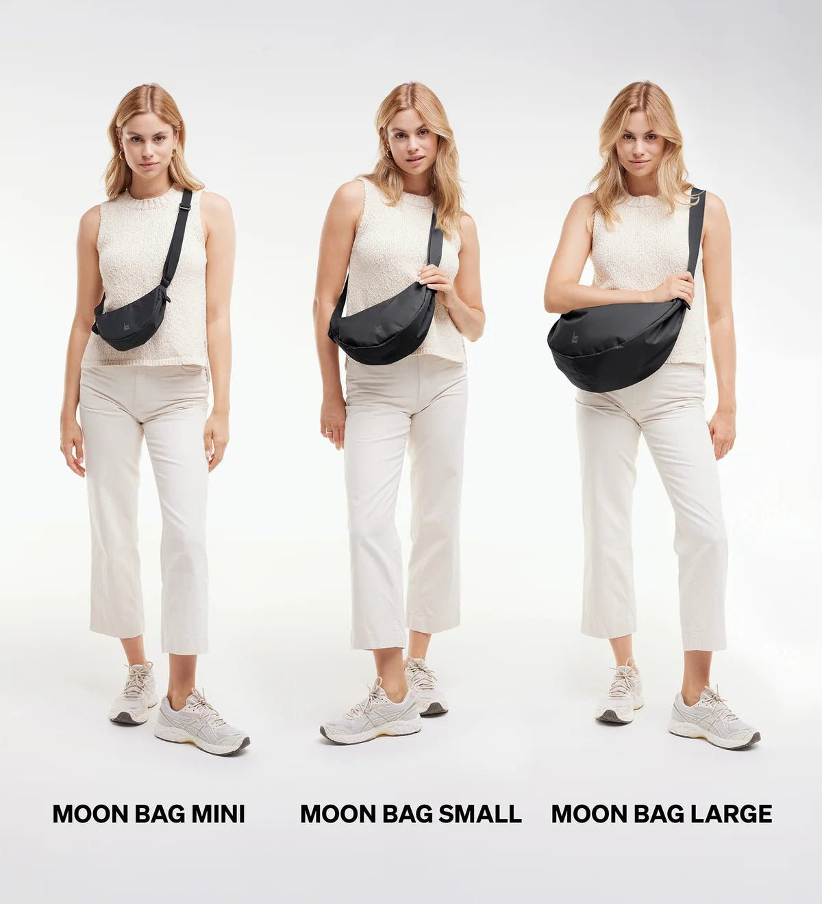 Crossbody ledvinka GOT BAG Moon Mini Black | Lavly.cz