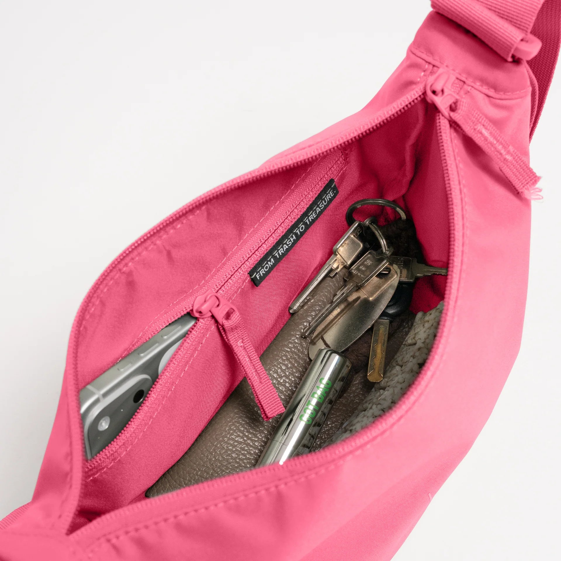 Crossbody ledvinka GOT BAG Moon Small Salina Pink | Lavly.cz