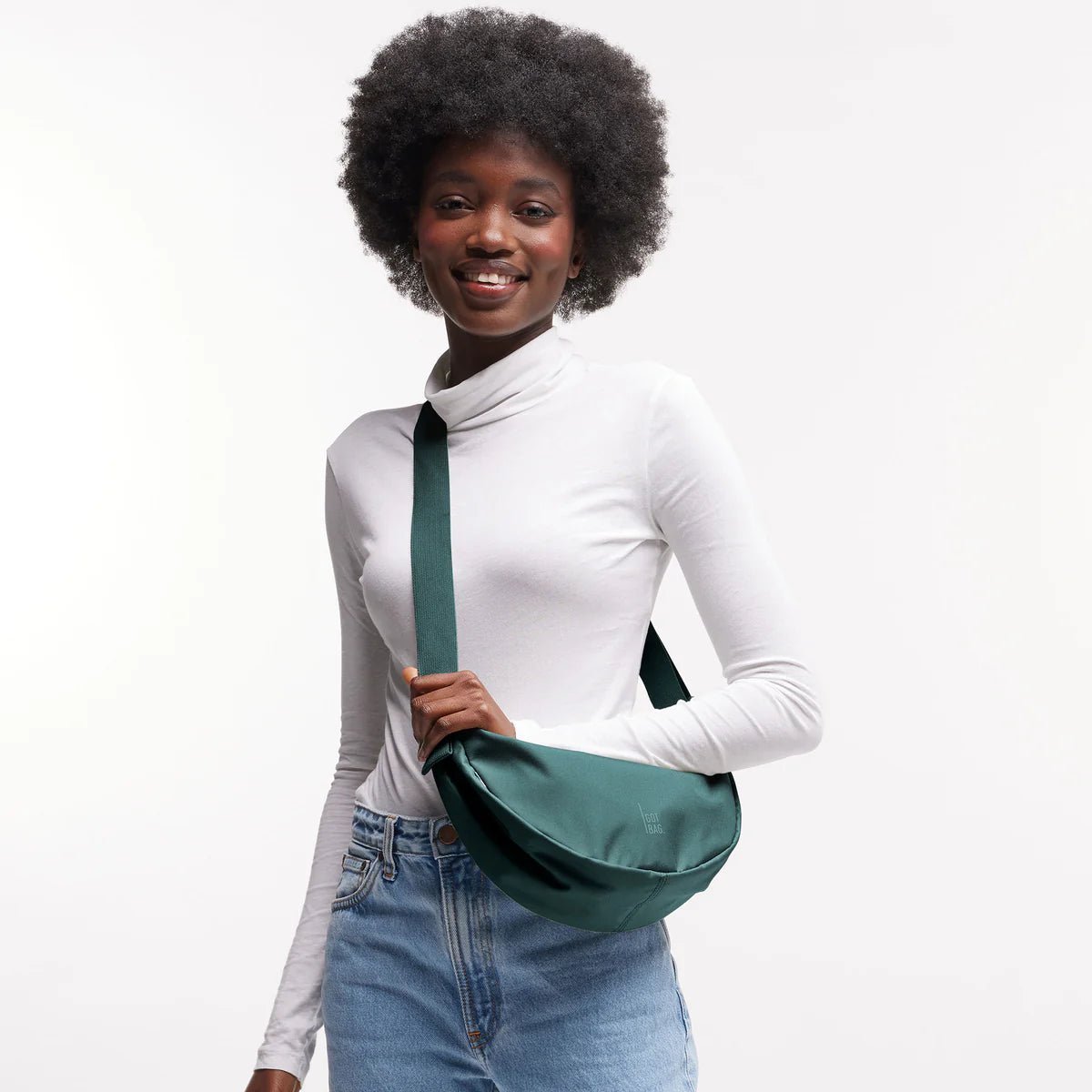 Crossbody ledvinka GOT BAG Moon Small Sea Teal | Lavly.cz