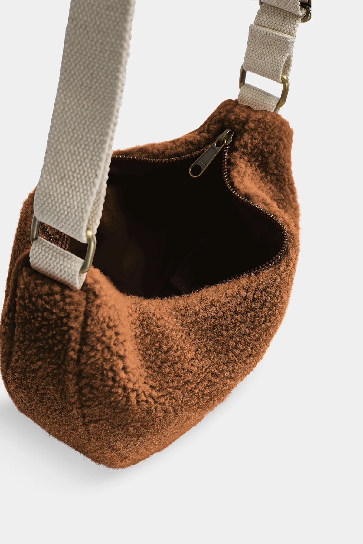 Crossbody ledvinka HINDBAG Andrea Teddy Brown | Lavly.cz