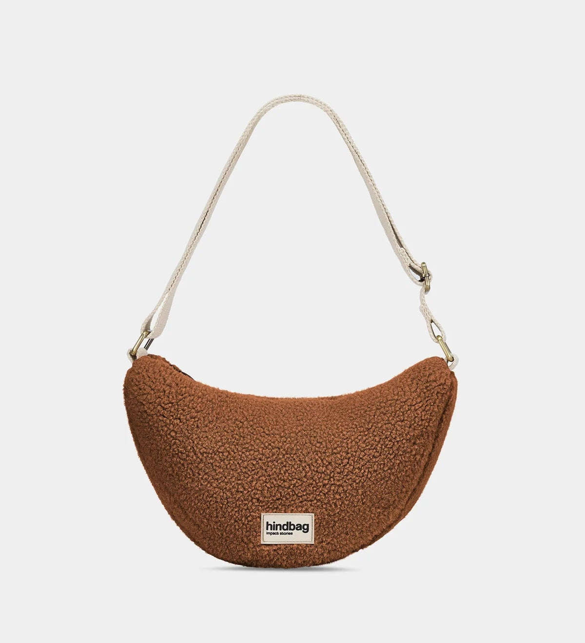 Crossbody ledvinka HINDBAG Andrea Teddy Brown | Lavly.cz