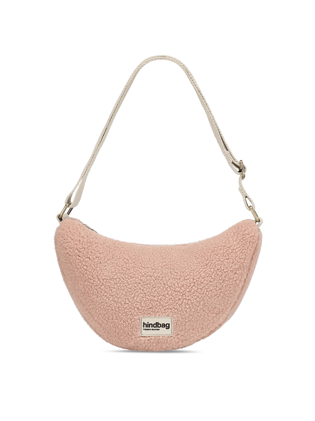 Crossbody ledvinka HINDBAG Andrea Teddy Powder Pink | Lavly.cz