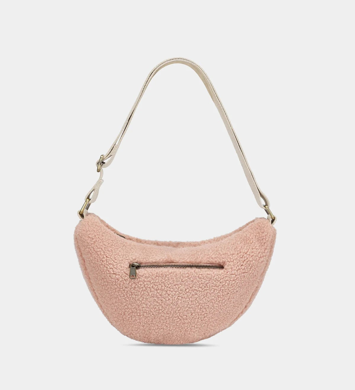 Crossbody ledvinka HINDBAG Andrea Teddy Powder Pink | Lavly.cz