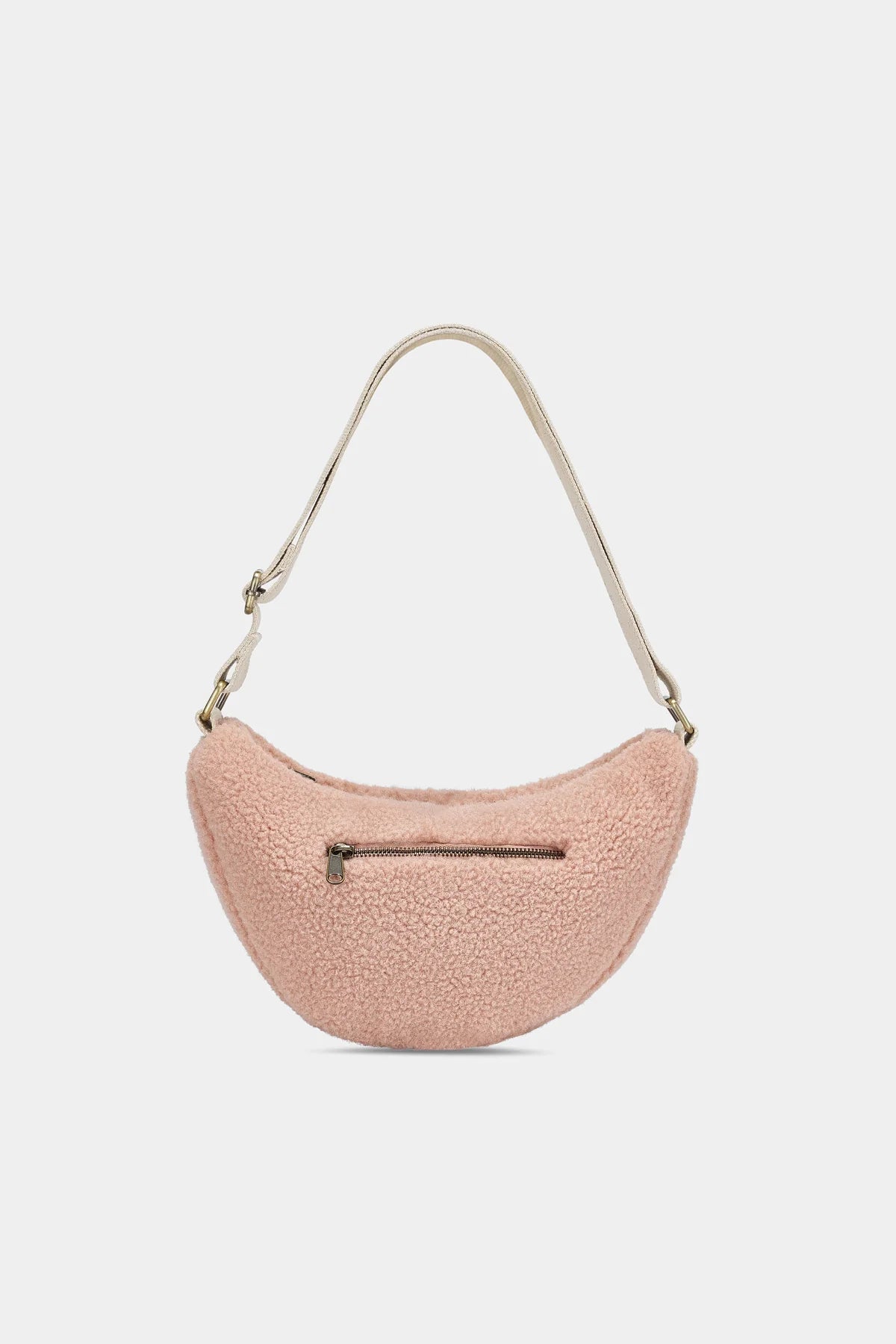 Crossbody ledvinka HINDBAG Andrea Teddy Powder Pink | Lavly.cz