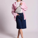 Crossbody ledvinka HINDBAG Olivia Blue Stripes | Lavly.cz