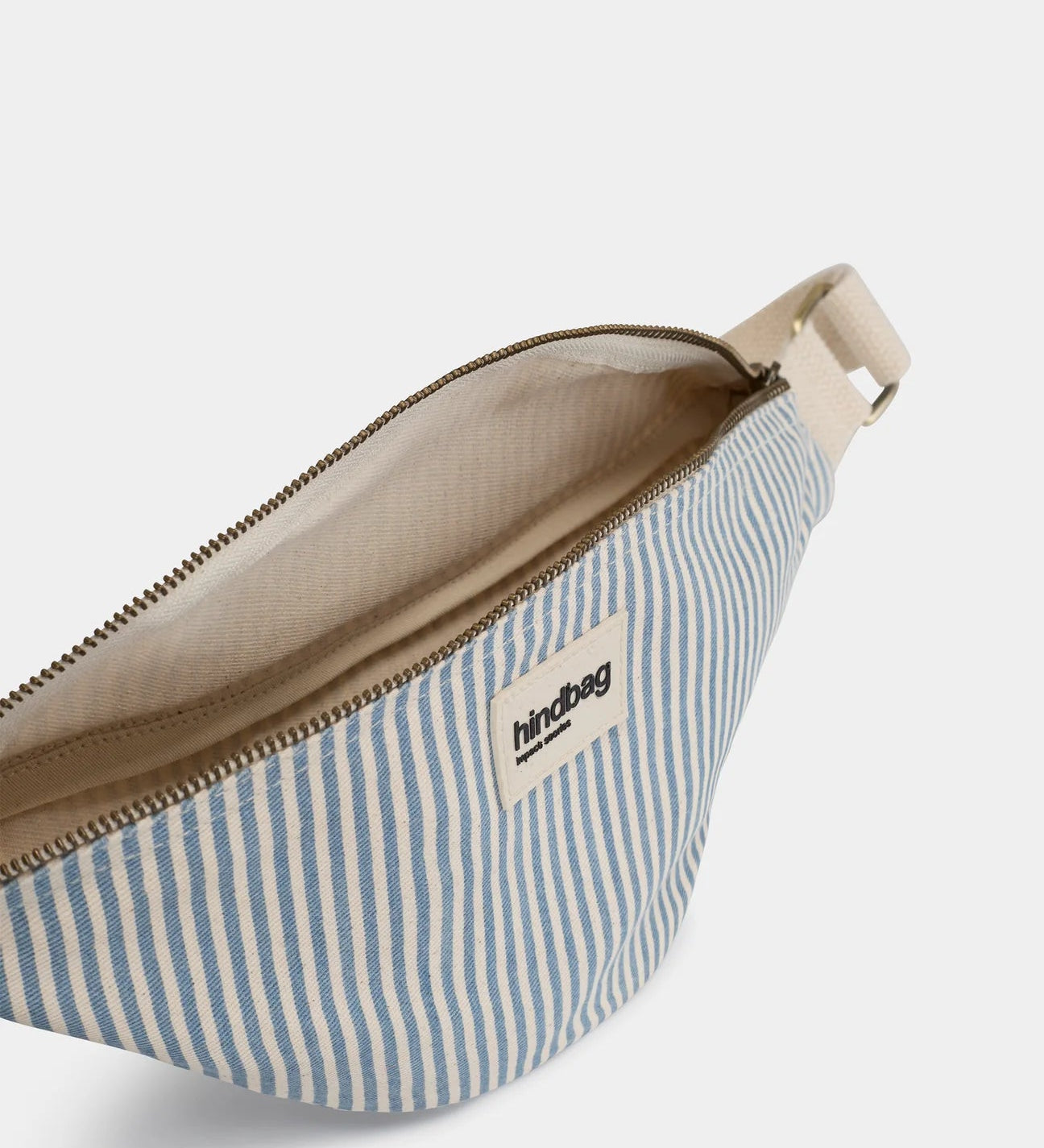 Crossbody ledvinka HINDBAG Olivia Blue Stripes | Lavly.cz