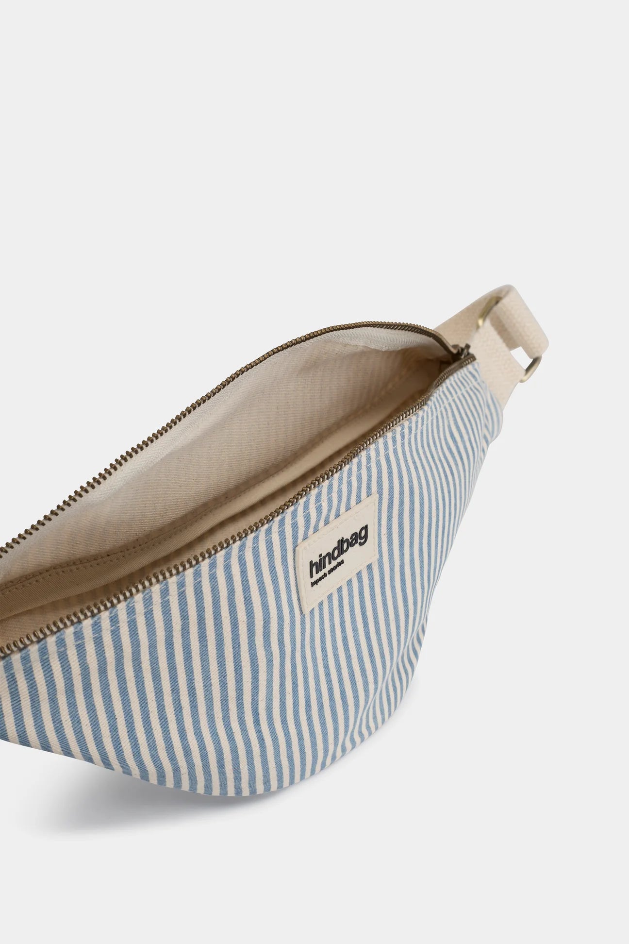 Crossbody ledvinka HINDBAG Olivia Blue Stripes | Lavly.cz