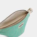 Crossbody ledvinka HINDBAG Olivia Green Stripes | Lavly.cz