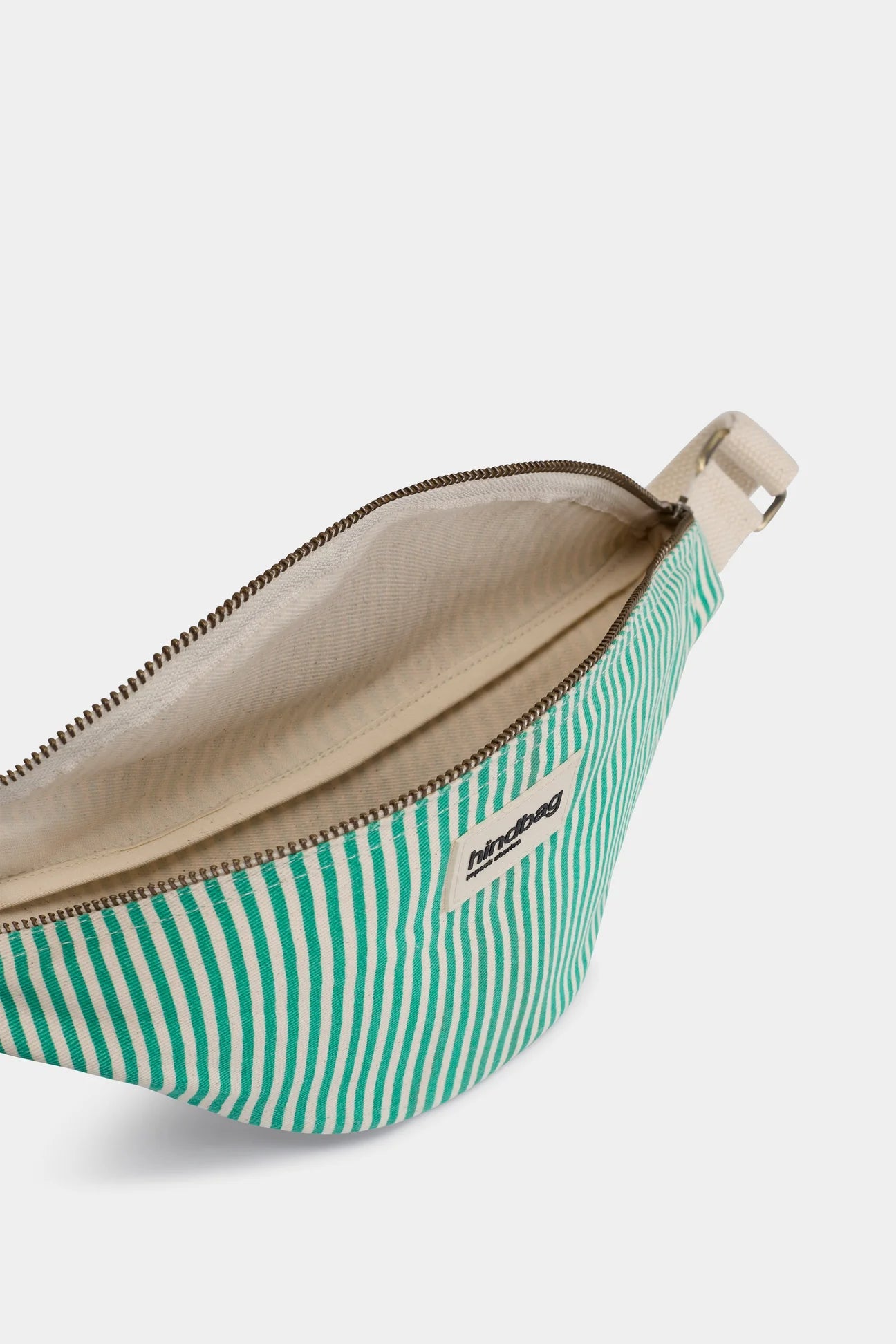 Crossbody ledvinka HINDBAG Olivia Green Stripes | Lavly.cz