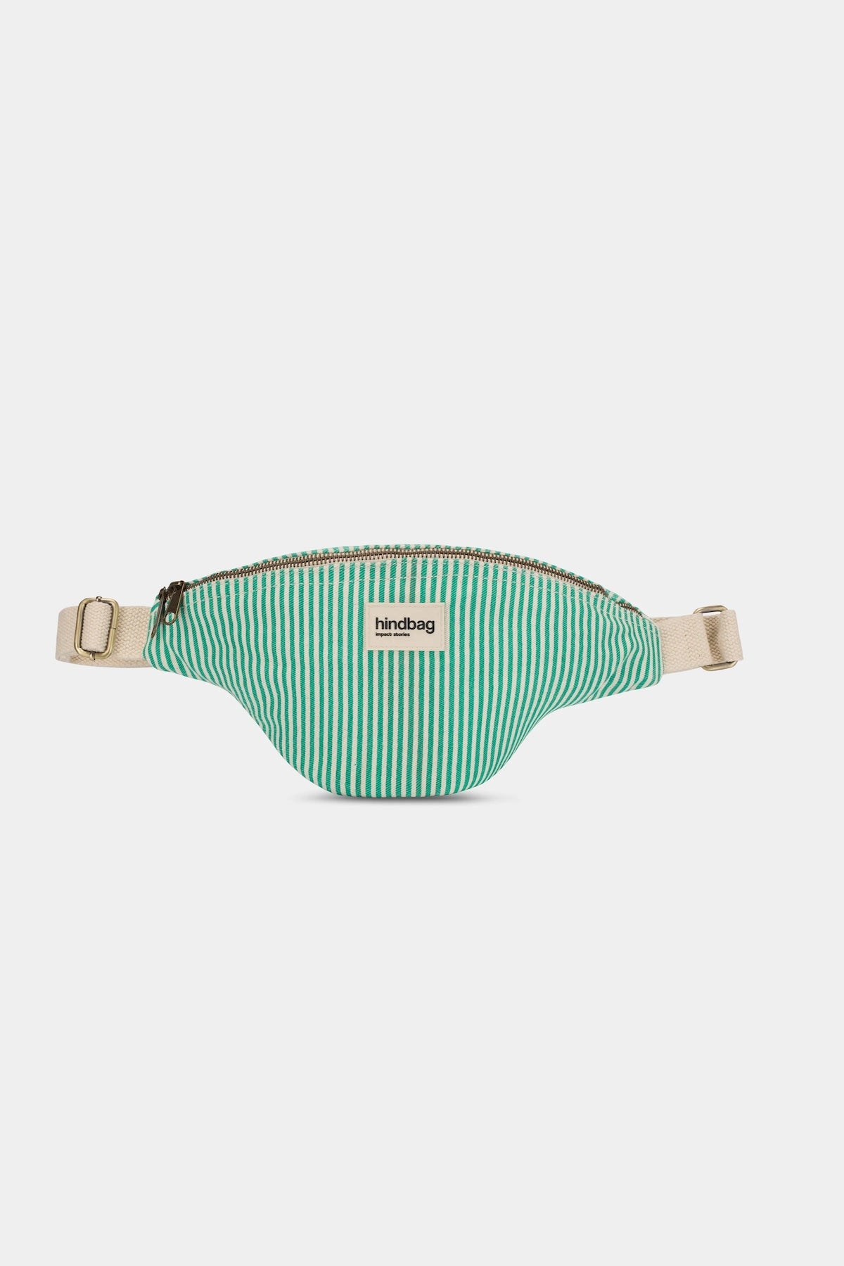 Crossbody ledvinka HINDBAG Olivia Green Stripes | Lavly.cz