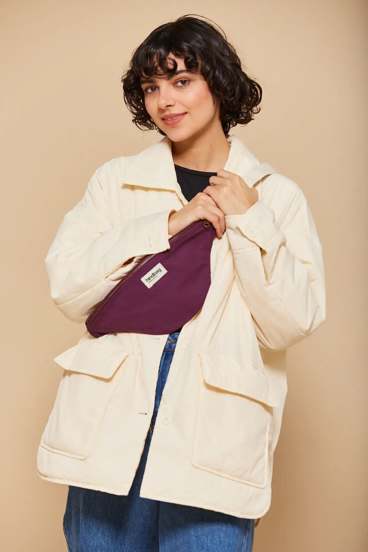 Crossbody ledvinka HINDBAG Olivia Plum | Lavly.cz