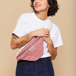 Crossbody ledvinka HINDBAG Olivia Quilted Blush Pink | Lavly.cz