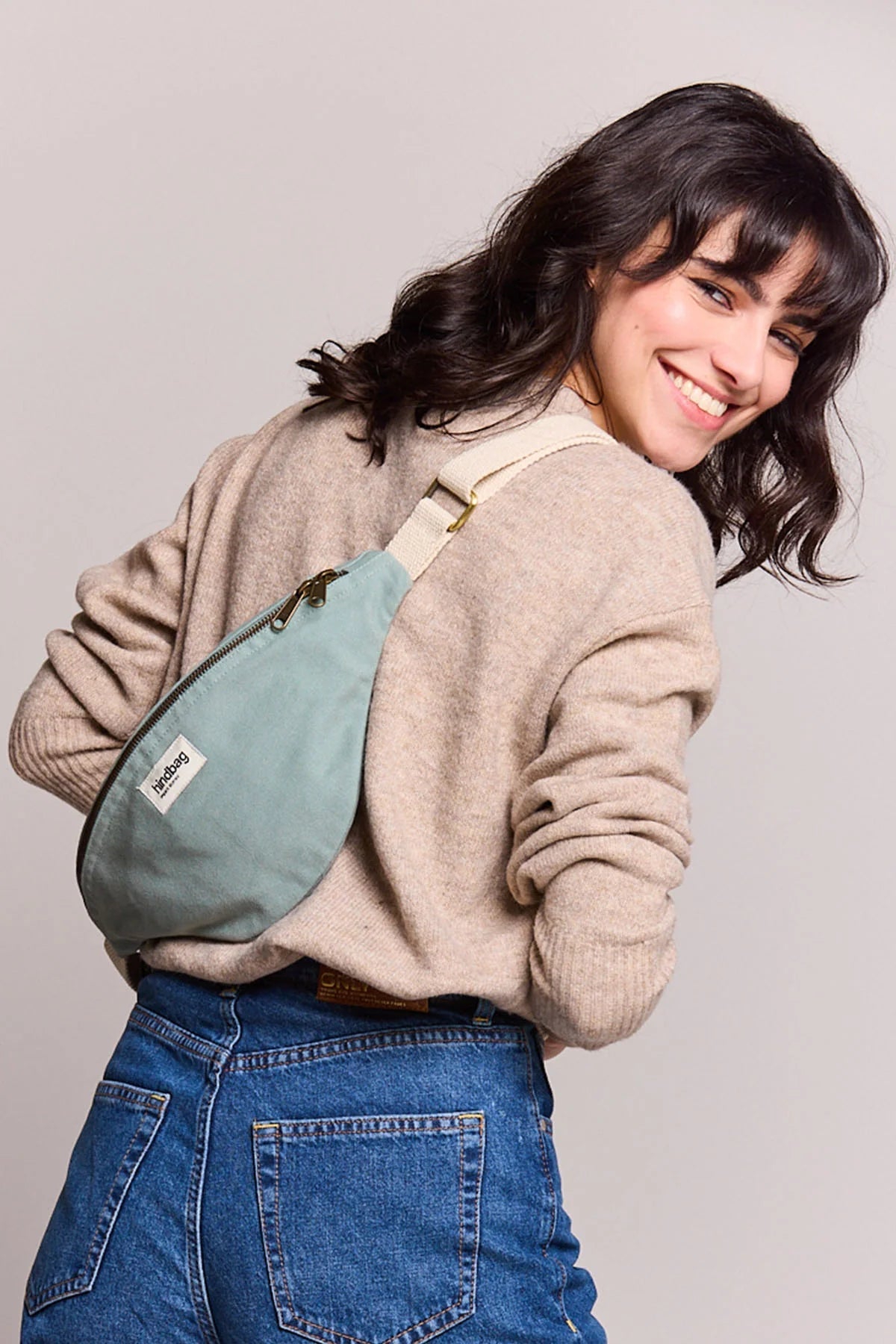 Crossbody ledvinka HINDBAG Olivia Sage | Lavly.cz