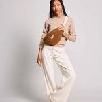 Crossbody ledvinka HINDBAG Olivia Teddy Brown | Lavly.cz