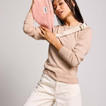 Crossbody ledvinka HINDBAG Olivia Teddy Powder Pink | Lavly.cz