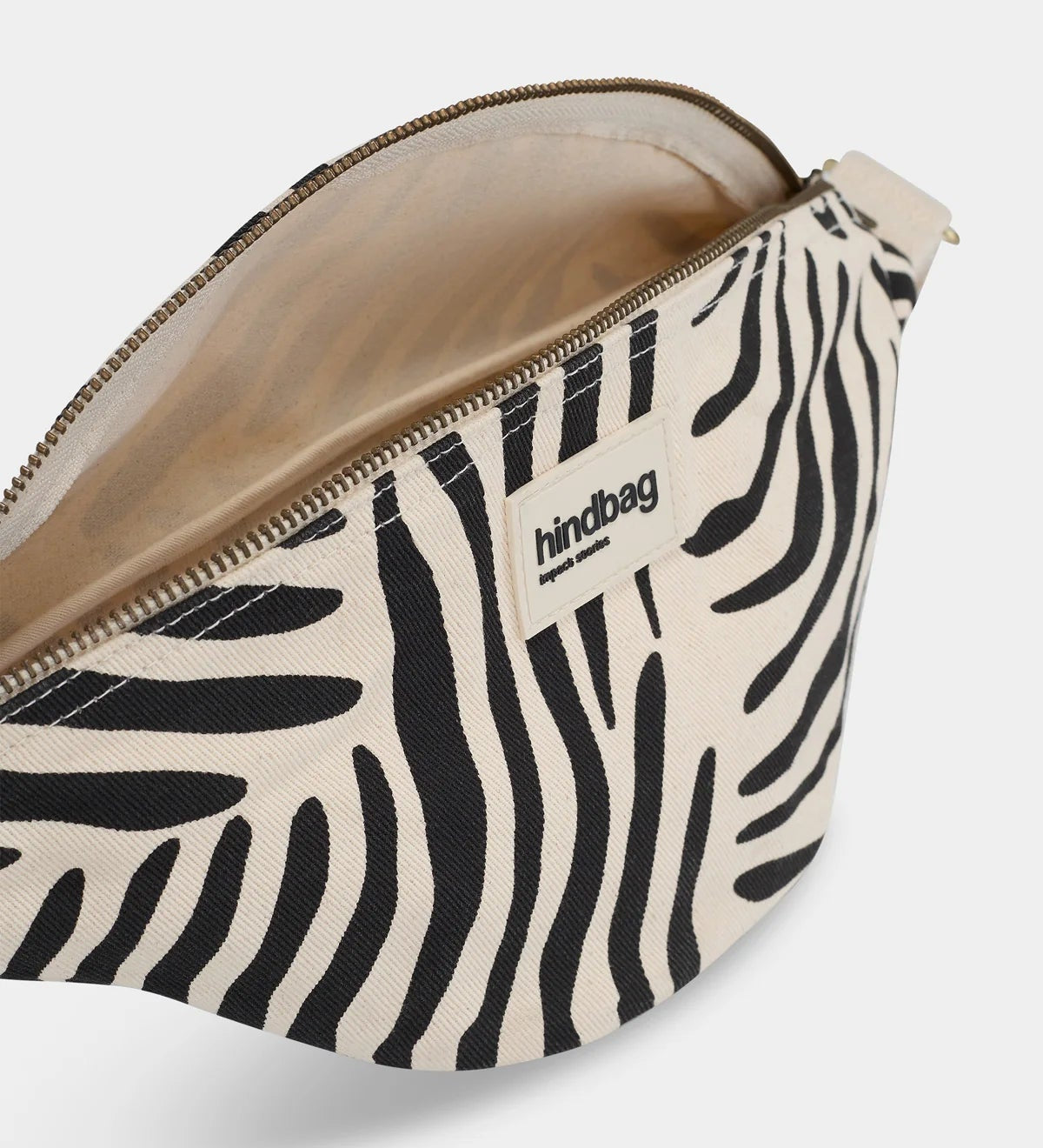 Crossbody ledvinka HINDBAG Olivia Zebra ecru | Lavly.cz