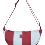 Crossbody ledvinka STUDIO NOOS Bold Stripe Puffy Bordeaux/Light Blue | Lavly.cz