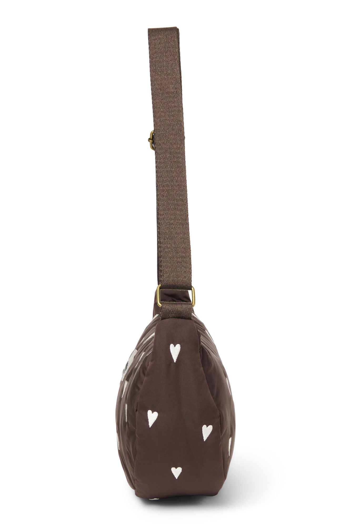Crossbody ledvinka STUDIO NOOS Brown Hearts Puffy | Stylové doplňky pro děti a ženy | Lavly.cz