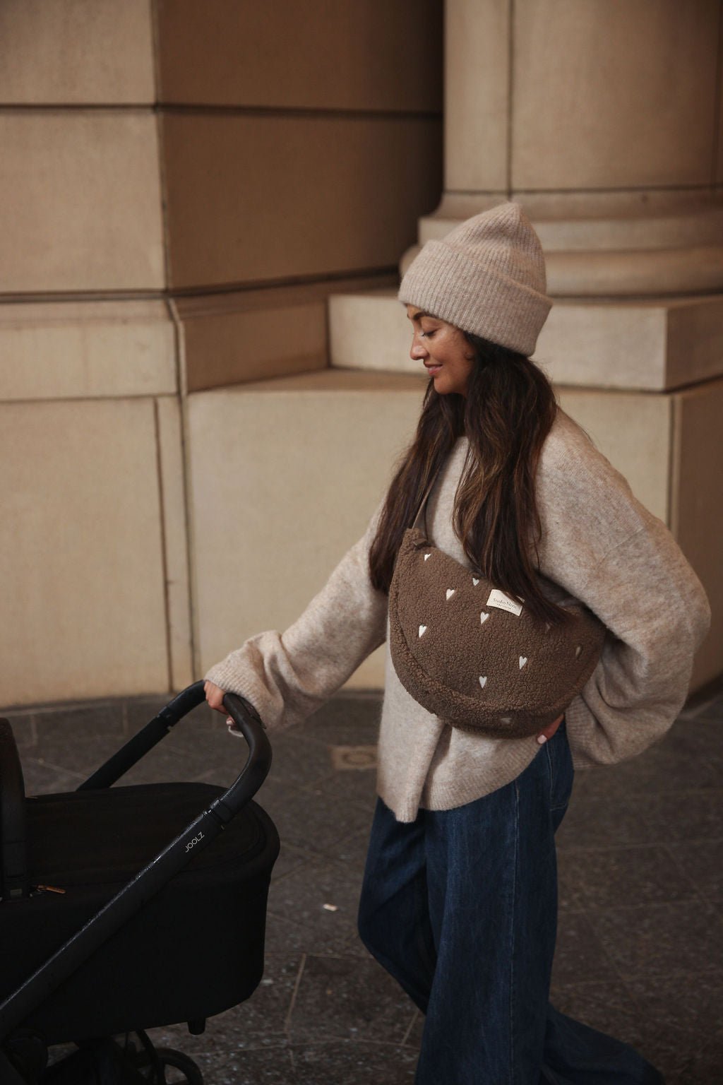 Crossbody ledvinka STUDIO NOOS Brown Teddy Hearts | Stylové doplňky pro děti a ženy | Lavly.cz