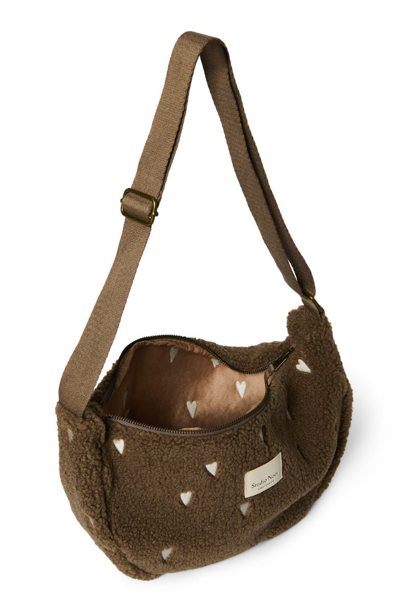 Crossbody ledvinka STUDIO NOOS Brown Teddy Hearts | Stylové doplňky pro děti a ženy | Lavly.cz