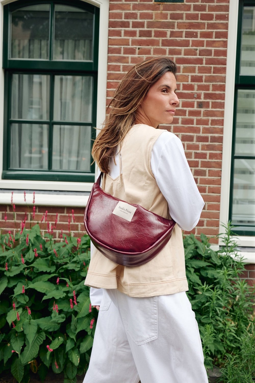 Crossbody ledvinka STUDIO NOOS Burgundy Vegan Leather | Lavly.cz