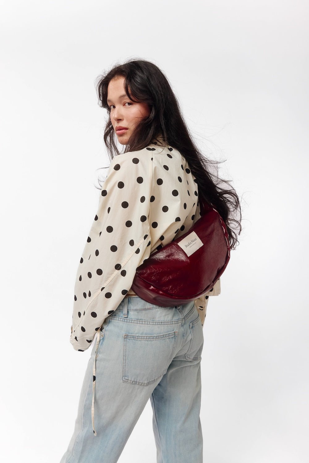 Crossbody ledvinka STUDIO NOOS Burgundy Vegan Leather | Lavly.cz