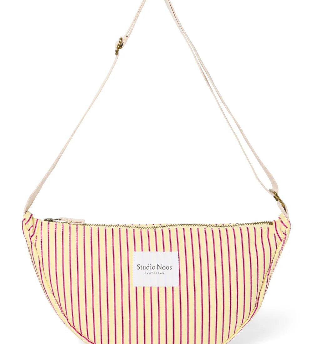 Crossbody ledvinka STUDIO NOOS Butter Yellow Poplin Striped | Lavly.cz