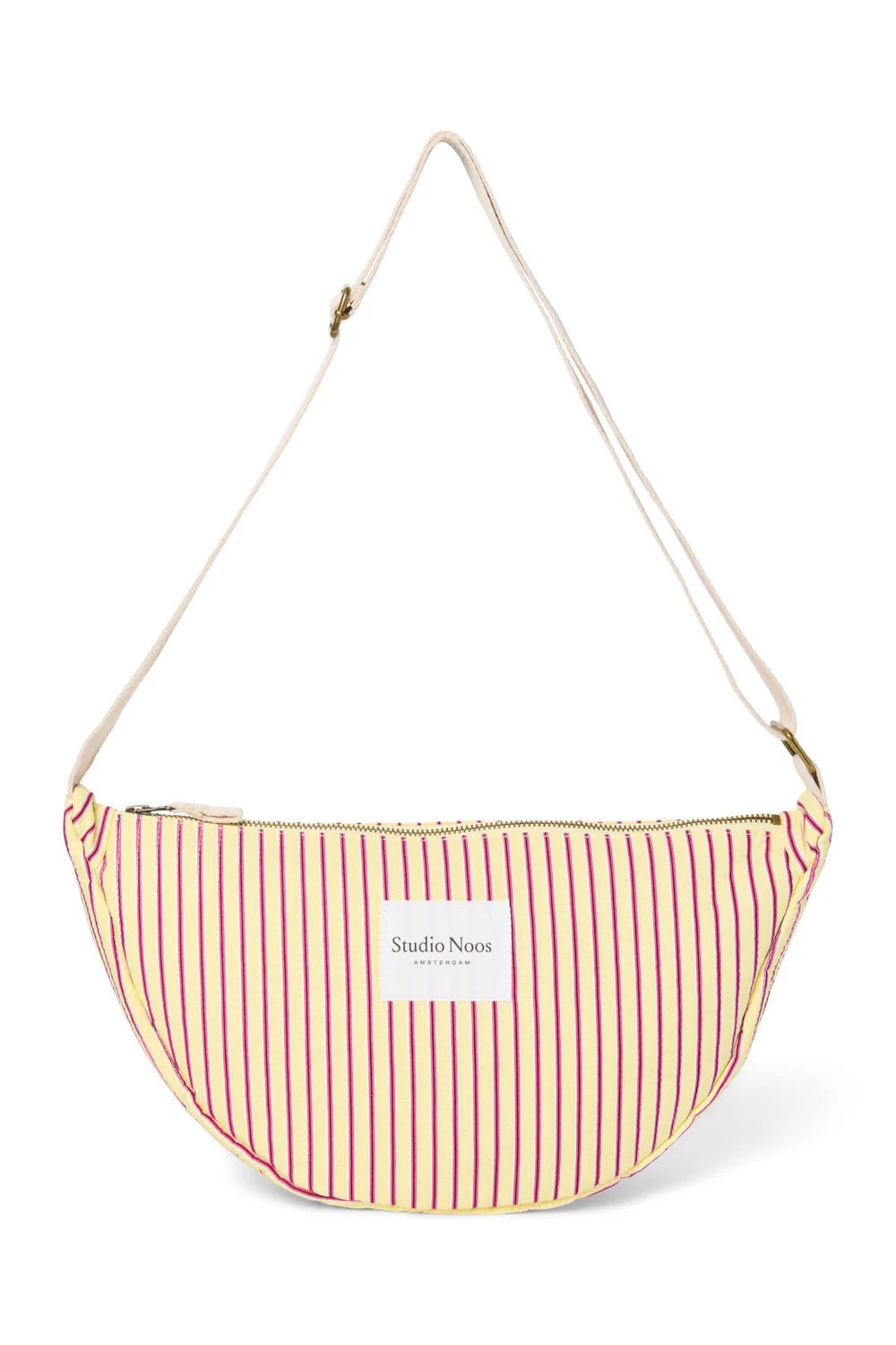 Crossbody ledvinka STUDIO NOOS Butter Yellow Poplin Striped | Lavly.cz