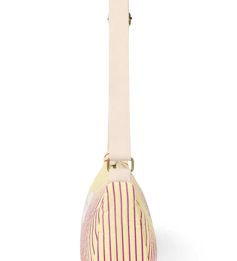 Crossbody ledvinka STUDIO NOOS Butter Yellow Poplin Striped | Lavly.cz