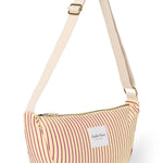Crossbody ledvinka STUDIO NOOS Butter Yellow Poplin Striped | Lavly.cz