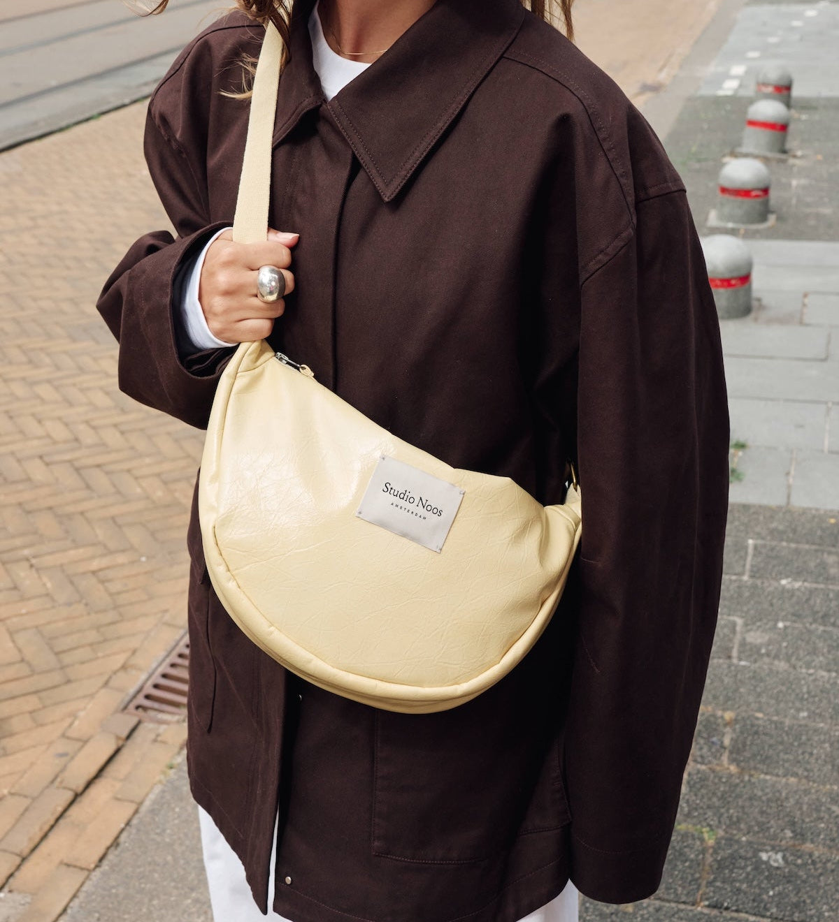Crossbody ledvinka STUDIO NOOS Butter Yellow Vegan Leather | Lavly.cz
