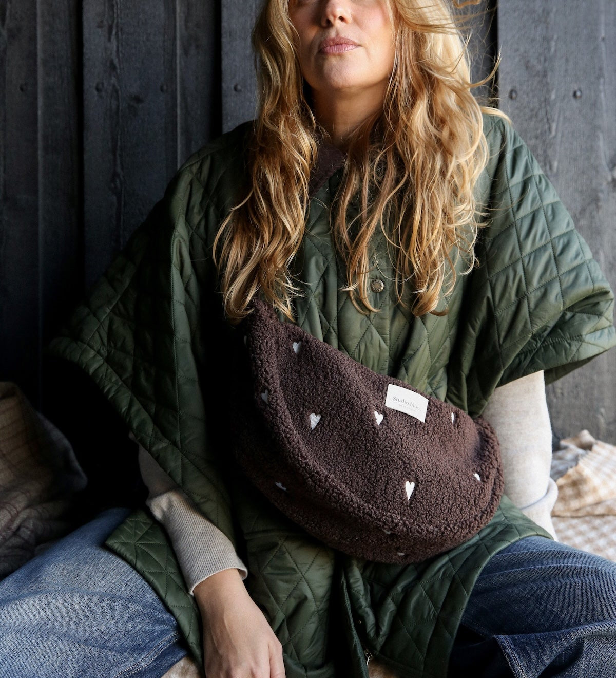 Crossbody ledvinka STUDIO NOOS Chocolate Hearts Teddy | Lavly.cz