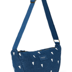 Crossbody ledvinka STUDIO NOOS Dark Blue White Hearts Denim | Lavly.cz