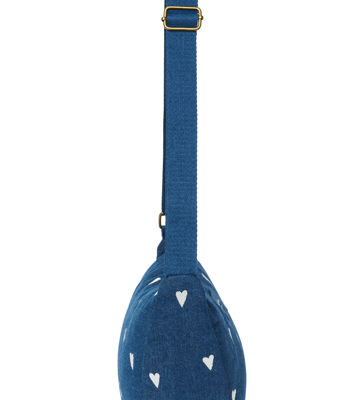 Crossbody ledvinka STUDIO NOOS Dark Blue White Hearts Denim | Lavly.cz