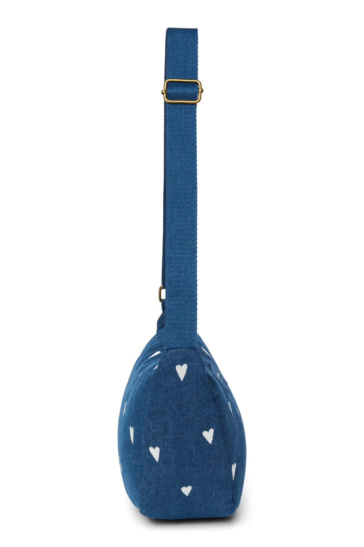 Crossbody ledvinka STUDIO NOOS Dark Blue White Hearts Denim | Lavly.cz