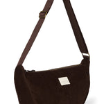 Crossbody ledvinka STUDIO NOOS Dark Brown Rib Puffy | Lavly.cz