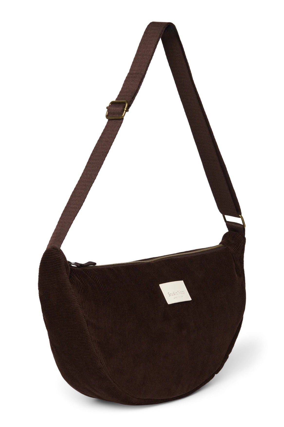 Crossbody ledvinka STUDIO NOOS Dark Brown Rib Puffy | Lavly.cz