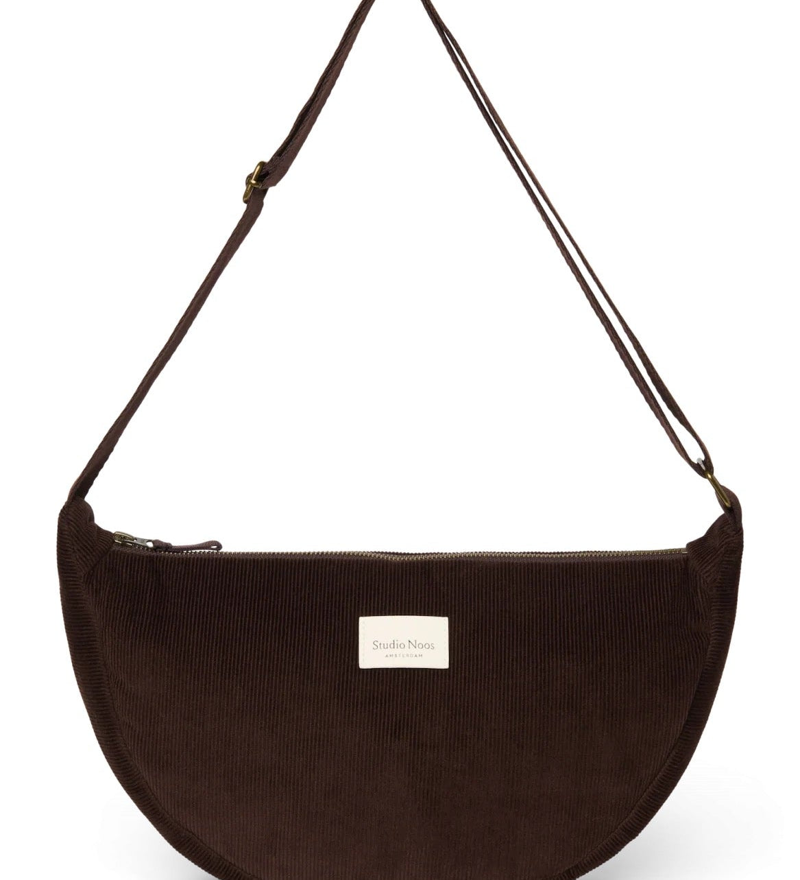 Crossbody ledvinka STUDIO NOOS Dark Brown Rib Puffy | Lavly.cz