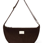 Crossbody ledvinka STUDIO NOOS Dark Brown Rib Puffy | Lavly.cz