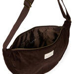 Crossbody ledvinka STUDIO NOOS Dark Brown Rib Puffy | Lavly.cz